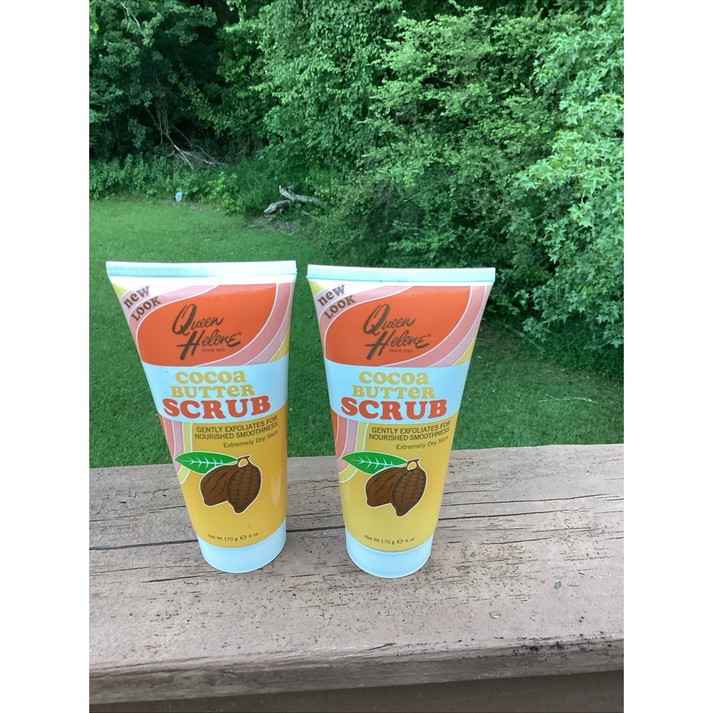 Queen Helene Tube Cocoa Butter Facial Scrub 6oz (2 PACK)! Dry Skin Formula